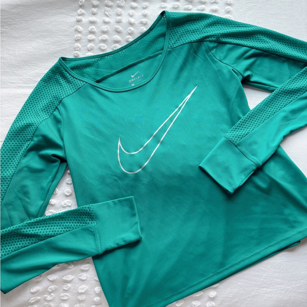 Nike Women's Teal Long Sleeve Top • Size Small